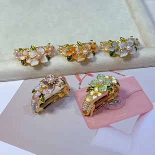 泛思高马尾固定神器发夹女高级感发夹后脑勺不塌发卡半扎水钻夹子