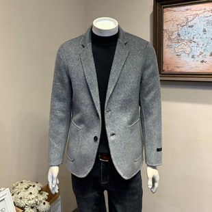 潮流休闲西装 秋冬季 渐变90羊毛呢西服男士 商务品质修身 外套 新款