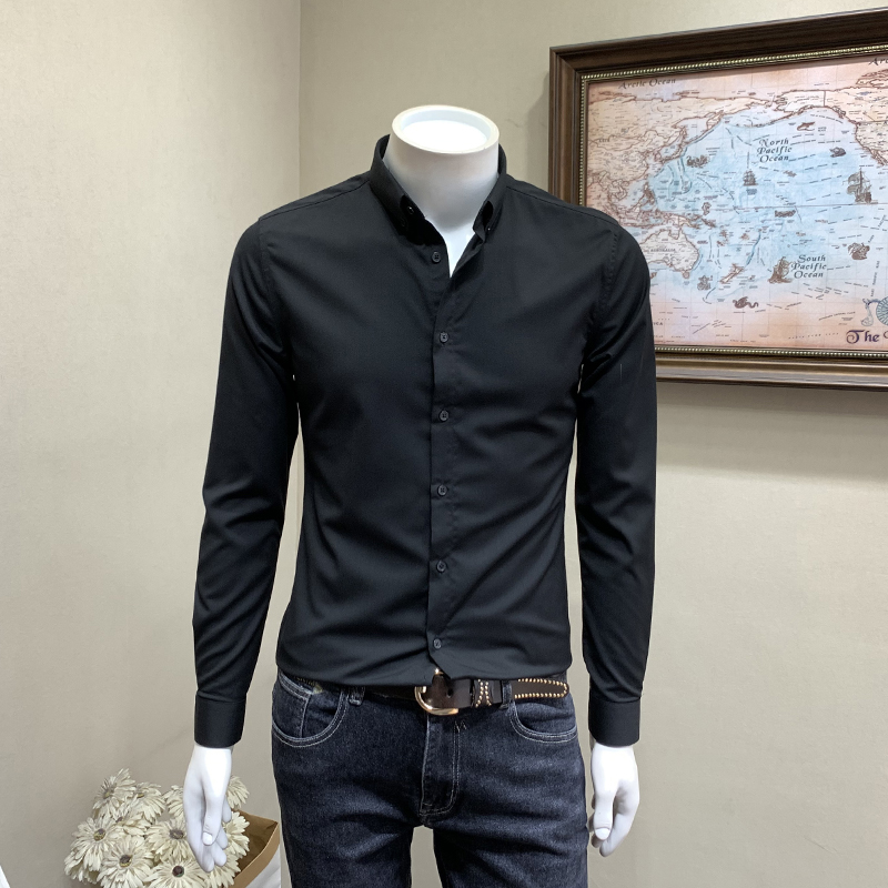 春秋长袖衬衣Musstosi男士韩版