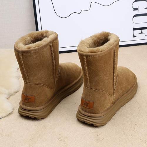 加绒加厚皮毛一体男款雪地靴