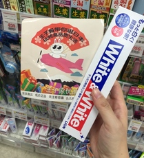 日本原装进口 狮王WHITE & WHITE美白牙膏150g
