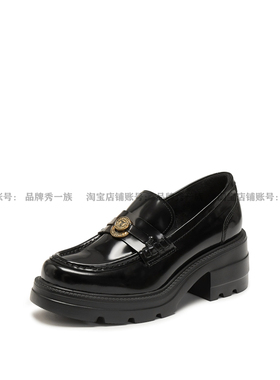 2026新款春同款许愿币爵士乐福鞋英伦风小皮鞋一脚蹬女鞋EEZ05AA6