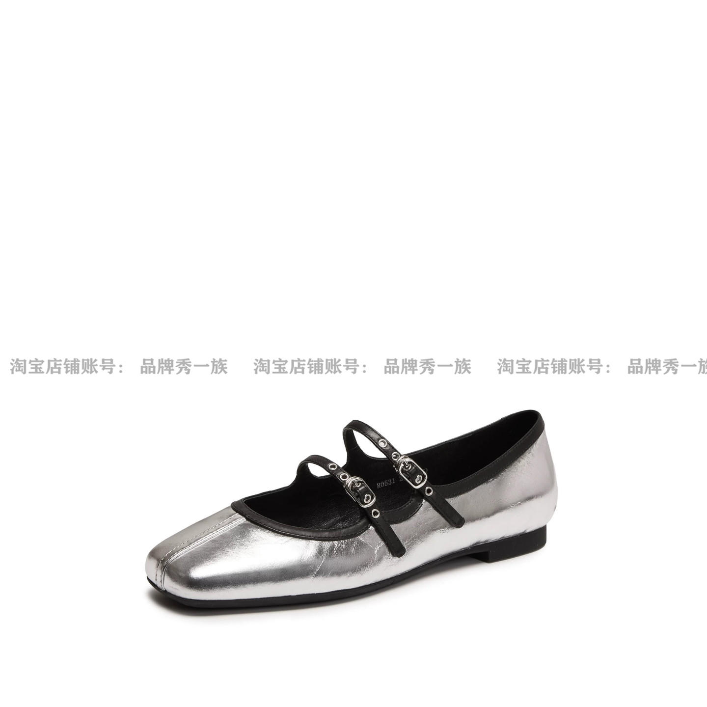 2026新款同款爱丽丝复古银色玛丽珍鞋浅口单鞋平底女鞋R0531AQ6