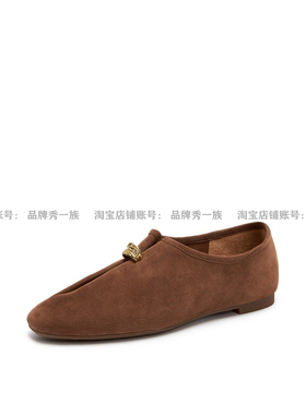 2026新款同款堆堆云羊皮老钱风一脚蹬奶奶鞋乐福鞋单鞋女ZB293CA5