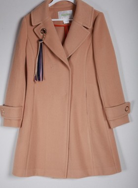 DuoYi/朵以冬装新款时尚气质修身显瘦呢料大衣32TD709081原468