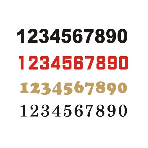 数字卡通不干胶镂空自粘贴纸定制