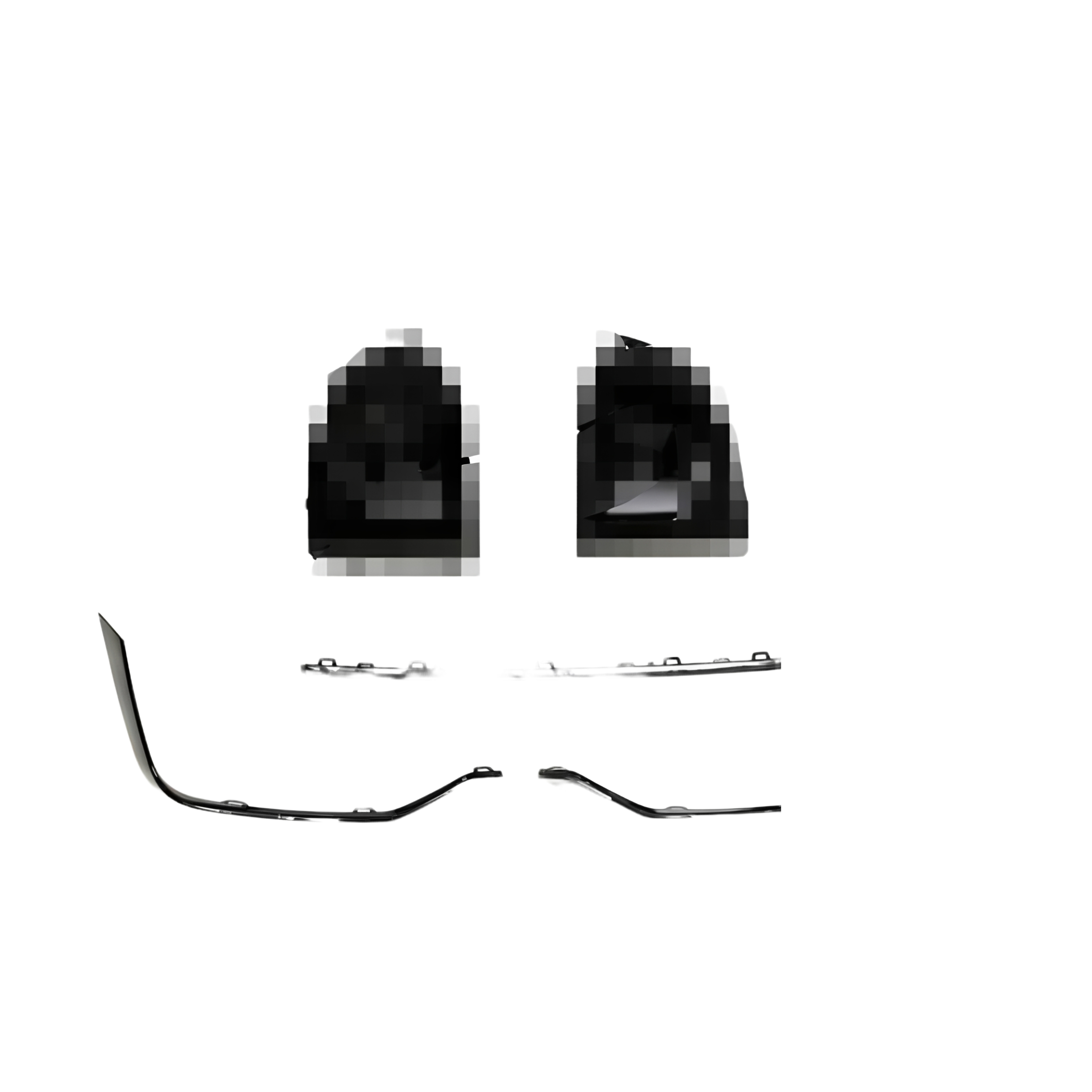 奥迪A5导流板亮条烤黑哑光耐刮款