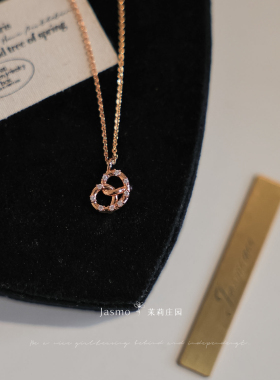 碱水结爱心锁骨链女百搭