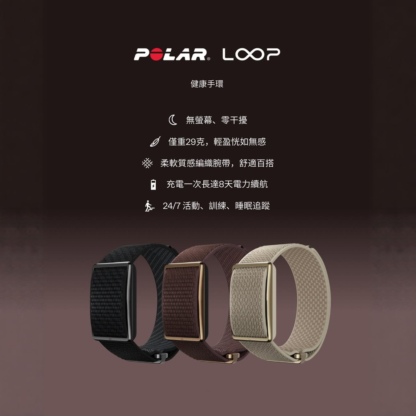 PolarLoop无屏可穿戴健康手环