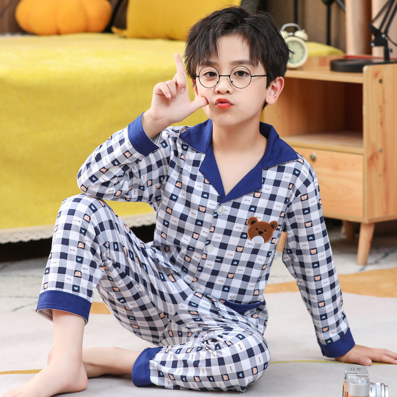 春秋款卡通风全棉小孩子家居服