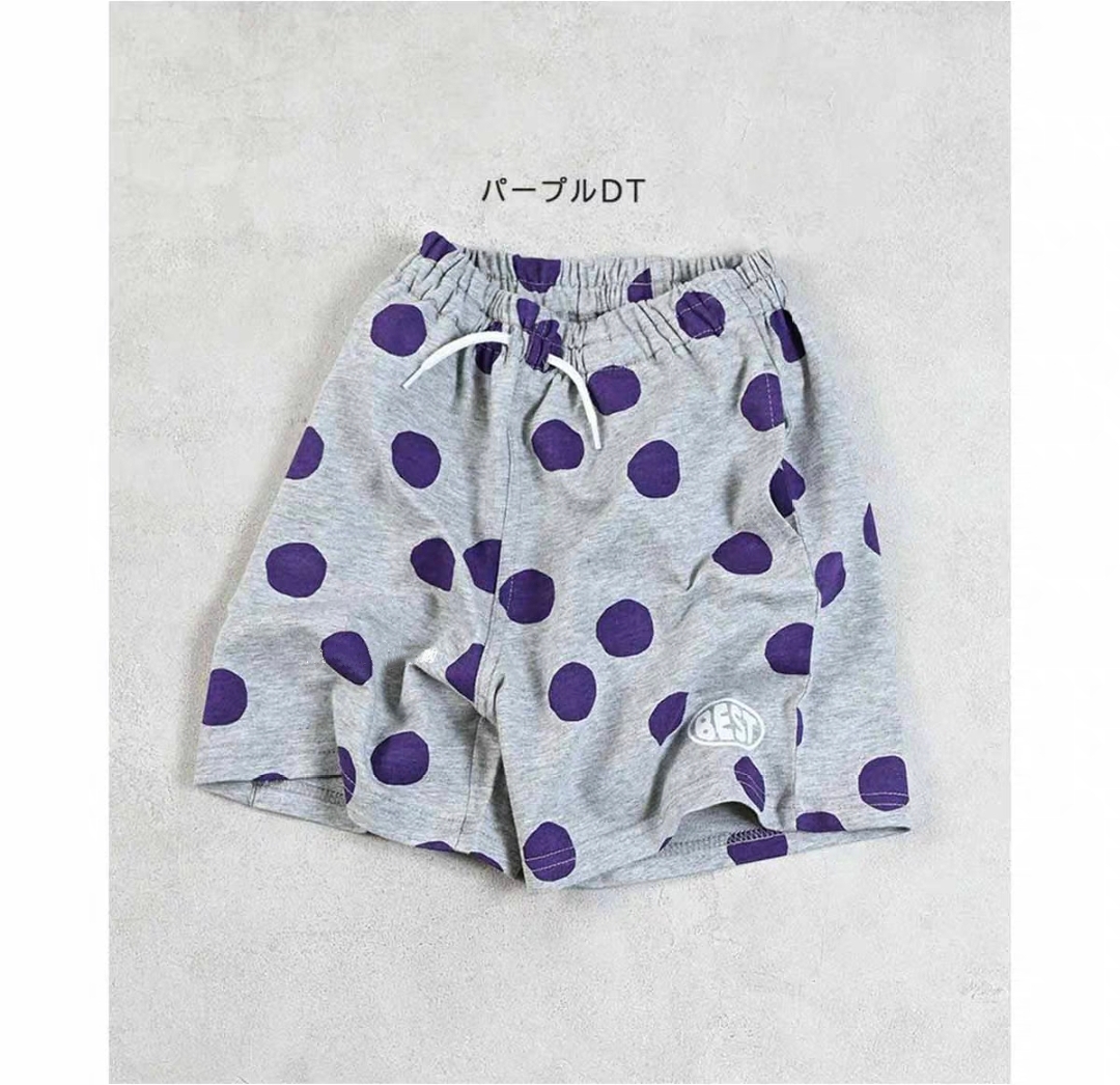 日单*m家潮牌儿童夏款短裤纯棉男童女童波点