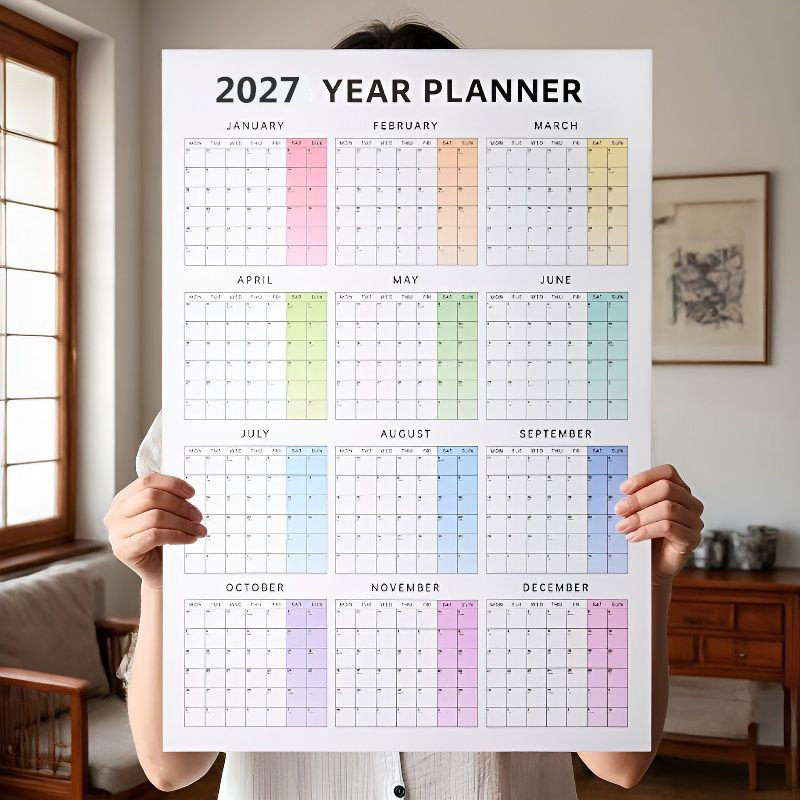 2027日历全年日程自律打卡计划表