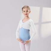 儿童舞蹈衣女孩外搭空调罩衫 芭蕾舞披肩纯棉外套 小坎肩幼儿秋冬季