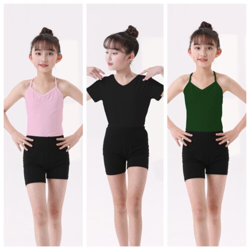 女童短袖舞蹈衣服练功服练功舞蹈