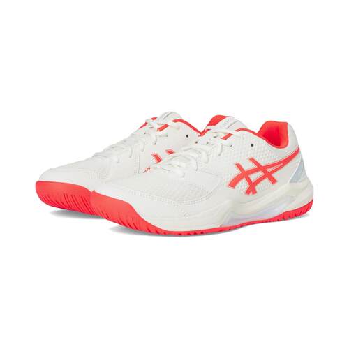 海外代购Asics/亚瑟士女士网球鞋缓震耐磨防滑白色香槟金