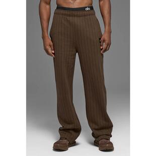 代购ALO YOGA男士运动裤舒适保暖柔软耐穿棉质条纹厚实宽松居家