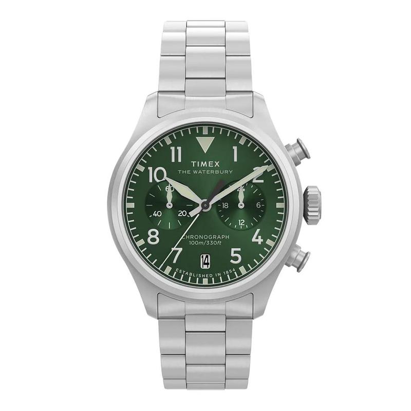 代购Timex天美时男女腕表计时夜光日期测速钢带金属防水