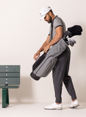 代购Jones Players Series球员系列赛棕色高尔夫球包单肩包皮面