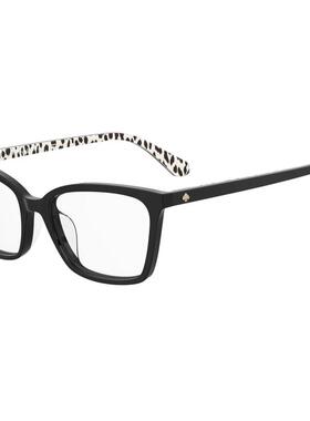 代购kate spade女士眼镜框矩形塑料全框黑色日常通勤眼镜架