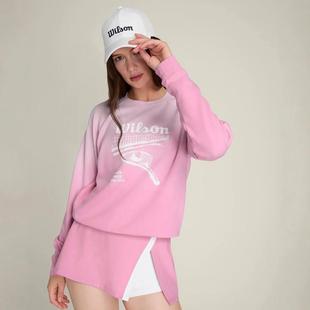 代购wilson威尔胜Classic Crew女网球运动服简约经典休闲卫衣套头