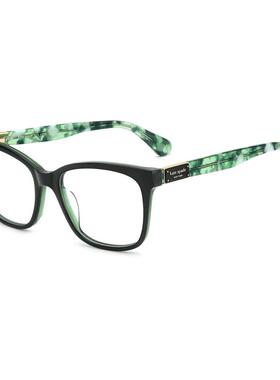 代购kate spade女士眼镜框方形塑料全框绿色日常佩戴办公眼镜架
