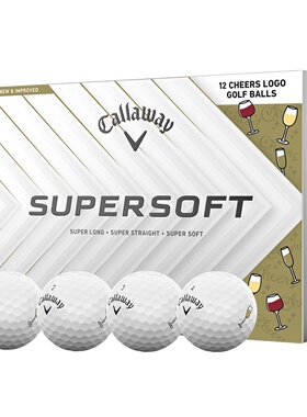 代购Callaway SUPERSOFT CHEERS柔软欢呼球吐司图案限量高尔夫球