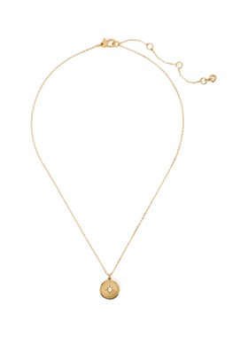 代购kate spade女士项链简约优雅精致百搭金色圆形吊坠