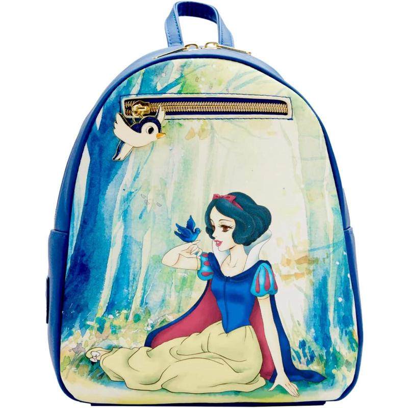 代购Loungefly男女双肩包便携收纳日常出行轻便携带装饰挂件蓝色