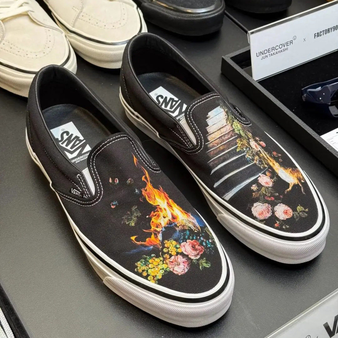 代购OTW by Vans X UNDERCOVER Slip-On 98联名滑板鞋潮流印花图片