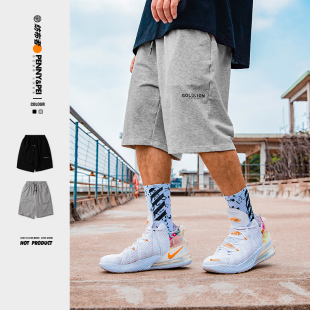 男潮胖子加肥加大休闲棉五分裤 纺布者潮牌大码 宽松短裤 夏季 男装