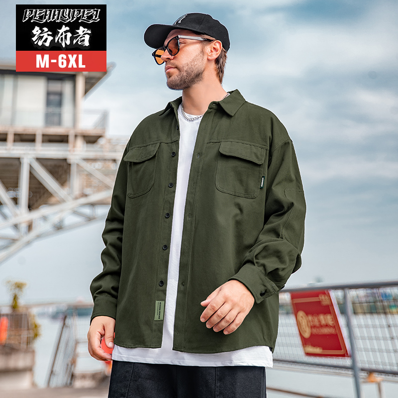 纺布者大码潮牌休闲百搭长袖衬衫