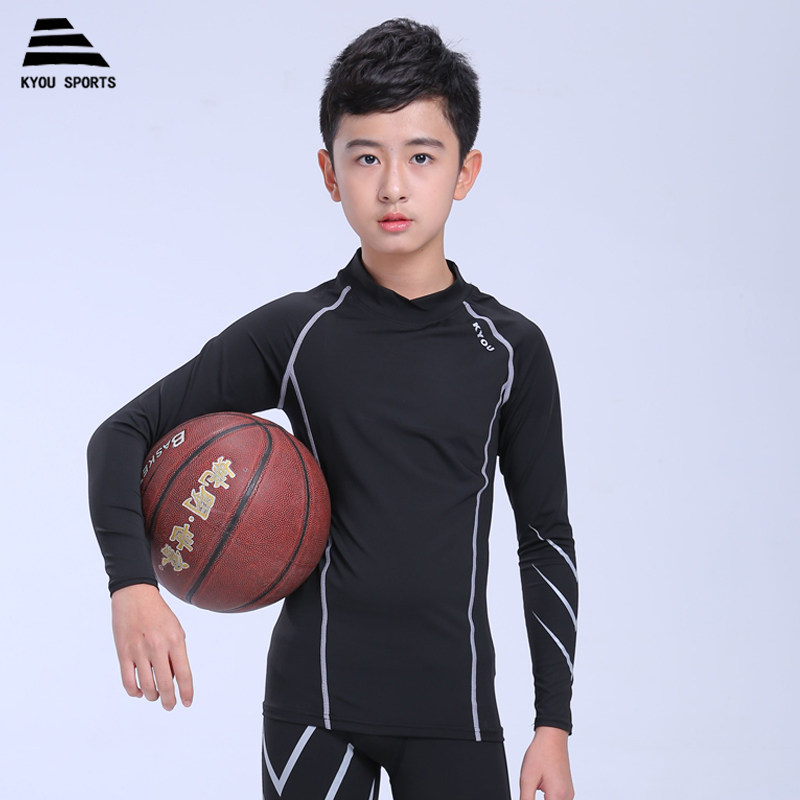 KYOU秋冬立领儿童紧身衣训练服上衣速干弹力跑步篮球足球打底童装在类目 运动服/休闲服装, 健身服装, 健身衣中 - 来自Buy2taobao.com提供专业的淘宝代购服务