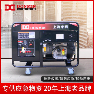 DMDS12000LE 单三相10kw小型应急防汛柴油发电机组 东明DONMIN