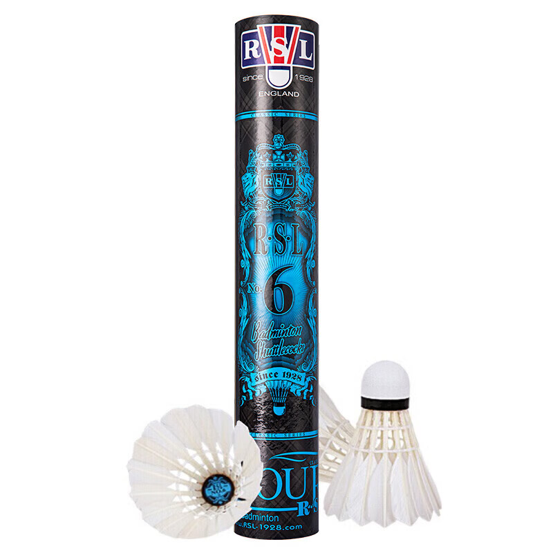 正品RSL亚狮龙6号羽毛球耐打稳定飞行12只装训练比赛球防伪可查