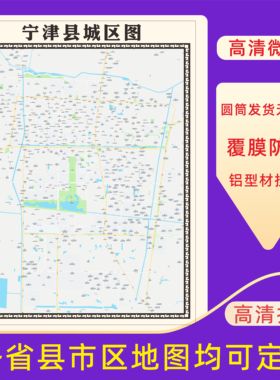 宁津县城区地图2026新版定制街道图高清防水装饰中介办公室贴挂图