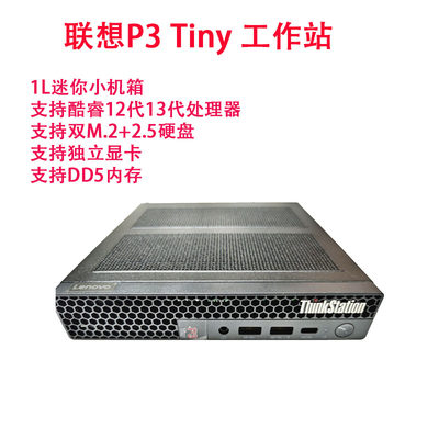 联想ThinkStation P3 Tiny 全新13/14代独显微工作站准系统小主机