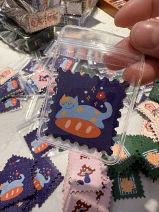 欢满麦秋 5图各2 闪砂邮票贴纸