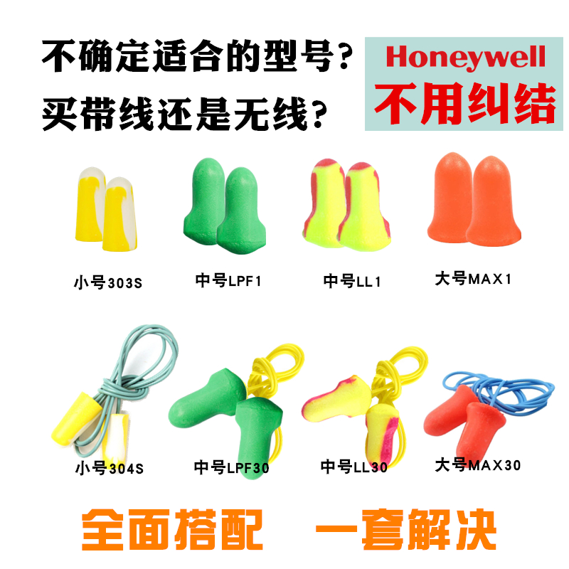 霍尼韦尔巴固超级隔音耳塞防吵闹降噪音睡眠晚上睡觉神器宿舍静音