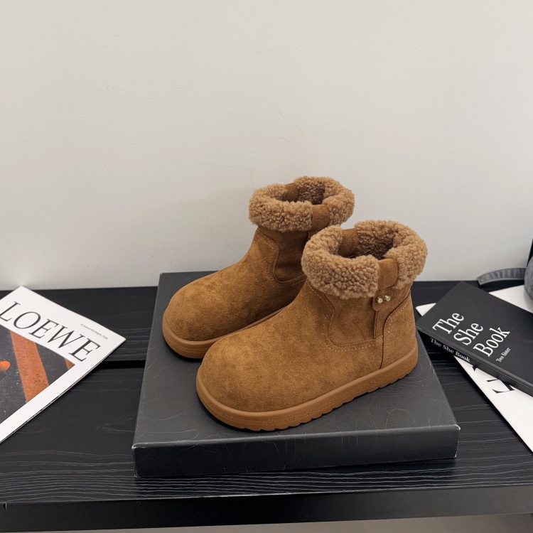 保暖~内增高绒面时尚雪地靴