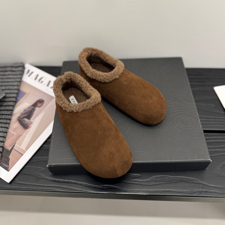 保暖~磨砂皮毛口勃肯鞋