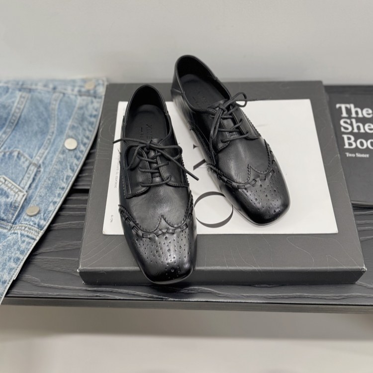 老钱风系带深口单鞋女2026春低跟方头英伦小皮鞋布洛克青年乐福鞋,女鞋,深口单鞋,淘宝优惠券,粉丝福利购,淘宝优惠卷