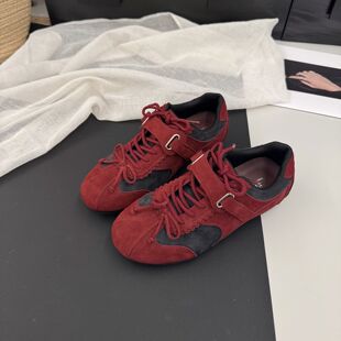小红书仙女鞋2026秋内增高复古德训鞋真皮休闲小红鞋玛丽珍女鞋潮