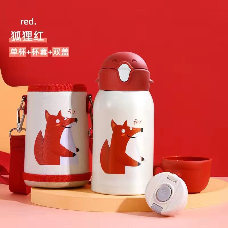 儿童保温杯不锈钢带吸管水婴便携