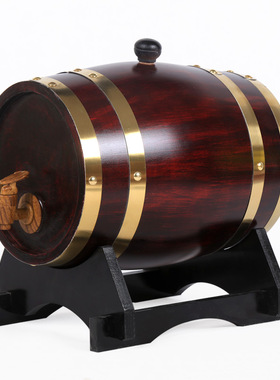 5升木实木木质酒桶白酒红酒葡萄酒存储酒桶家用小酒桶/JX