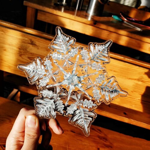 日本大号雪花单脚防滑贴