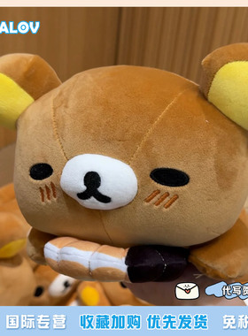 日本ULALOV 甜甜圈趴趴熊超软超可爱侧躺轻松熊肥仔大公仔M码L码