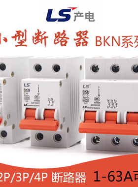 正品LS产电小型断路器BKN 1P/2P/3P/4P 空气开关三相三线保护开关