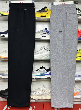 2025冬季款李宁卫裤男反伍系列加绒保暖宽松直筒运动长裤AKLV781