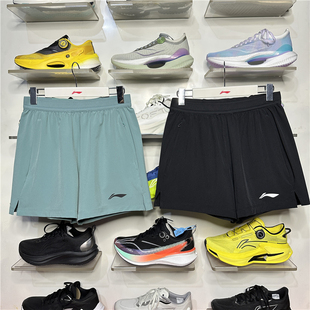 2025夏季款李宁运动短裤男跑步系列透气速干反光凉爽短裤AKSV097