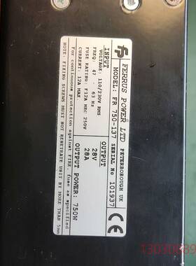 可维修费鲁斯FP电源，全新库存，FR 750-137，输